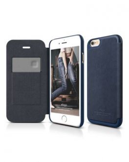 Etui do iPhone 6 Plus/6S Plus Elago S6P Leather Flip Jean - niebieskie - zdjęcie główne