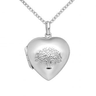 Srebrny sekretnik serce z motywem drzewa życia - zdjęcie główne