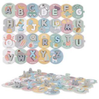Drewniane puzzle Alfabet - nauka literek - zdjęcie główne