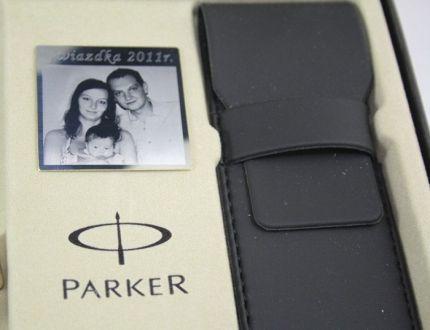 Mosiężna tabliczka do zestawów Parker +Twój GRAWER - zdjęcie główne