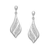 Długie srebrne kolczyki z cyrkoniami