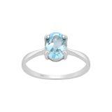 Srebrny pierścionek z topazem blue sky - Europa 20, US 9,5