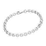 Modna srebrna bransoletka - 17,5 cm