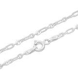 Srebrny Łańcuszek splot Figaro