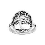Srebrny pierścionek drzewo życia - Europa 11, US 6
