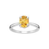 Srebrny pierścionek z cytrynem - Europa 19, US 9