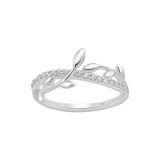 Srebrny pierścionek z cyrkoniami - Europa 11, US 6