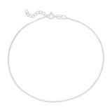 Srebrna bransoletka na kostkę - od 25 cm do 27,5 cm – możliwość regulacji