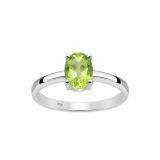 Pierścionek ze srebra i peridotu - Europa 11, US 6