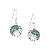 Srebrne kolczyki z muszlą Abalon