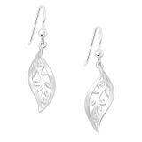 Ażurowe srebrne kolczyki łezki