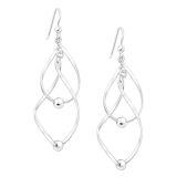 Długie srebrne kolczyki