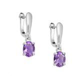 Srebrne kolczyki z ametystem
