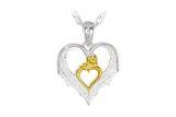 Pozłacany srebrny wisiorek serce