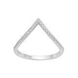 Srebrny pierścionek z cyrkoniami - Europa 13; US 6