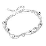 Srebrna bransoletka z koralikami