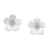 Pozłacane srebrne kolczyki kwiaty