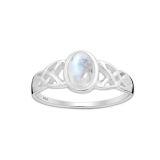 Srebrny pierścionek z Kamieniem Księżycowym - Europa 19, US 9