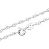 Srebrny Łańcuszek z motywem serc