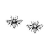 Srebrne kolczyki pszczółki
