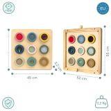 Drewniana tablica sensoryczna Montessori – 9 tekstur do odkrywania i ćwiczenia zmysłu dotyku