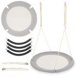 Huśtawka bocianie gniazdo HyperMotion - średnica 100 cm, kolor szary