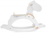 Drewniany konik na biegunach - biały - od 12 mies.