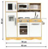 Kuchnia drewniana XXL z oświetleniem LED, fartuszkiem i akcesoriami