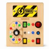 Tablica manipulacyjna Mamabrum Power Panel – duże pokrętło i kolorowe światełka LED