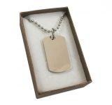 Zawieszka Nieśmiertelnik Stal+Łańcuszek 70cm+GRAWER Zdjęcia