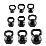 Hantla winylowa żeliwna kettlebell czarna 32 kg - HMS