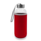 Szklana butelka 420 ml Bob - czerwony