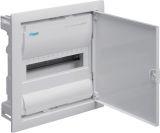 Rozdzielnica podtynkowa z drzwiami metalowymi, 1 rząd, 12 modułów, IP30, HAGER Volta VU12NE