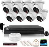 Zestaw monitoringu IP Dahua 2MPx 8 Kamer z dualnym oświetleniem 30m