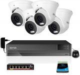 Zestaw monitoringu Kenik 4 kamery 4MPx podwójne oświetlenie dysk 1TB