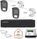 Zestaw do monitoringu IP Easycam 2 kamery z POE EC-IP-B5MP30DL-W 5MPx IR LED
