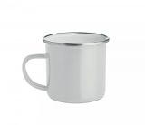 Kubek tradycyjny emaliowany 350 ml EMO z uchem (biały)