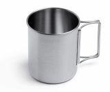Kubek ze stali nierdzewnej z rozkładanym uchem ENDURE 400 ml (stalowy)