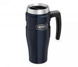 Kubek termiczny Thermos Travel King 470 ml z rączką (granatowy)