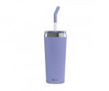 Kubek termiczny ze szklaną słomką HELIA Sigg 600 ml (fioletowy) Peaceful Blue