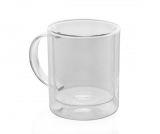 Kubek termiczny szklany 220 ml z uchem CLEAR (bezbarwny)