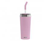 Kubek termiczny ze szklaną słomką HELIA Sigg 600 ml (różowy) Lingonberry