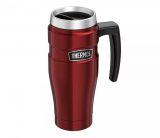 Kubek termiczny Thermos Travel King 470 ml z rączką (czerwony)