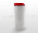 Kubek termiczny 350 ml LADY (biało-czerwony)