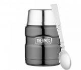 Termos na posiłek THERMOS KING 470 ml ze składaną łyżką (grafitowy)