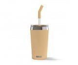 Kubek termiczny ze szklaną słomką HELIA Sigg 450 ml (beżowy) Muted Peach
