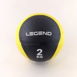 Piłka lekarska Legend 2kg gumowa żółto-czarna
