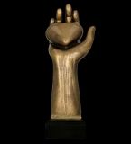 Statuetka odlewana 25cm - SERCE - RFST3040/BR