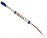 Pompka do piłek z wężykiem srebrno-niebieska aluminiowa