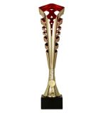 Puchar plastikowy złoto-czerwony H-38cm 9232B